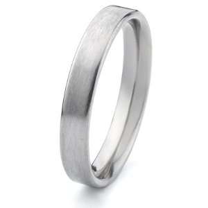  Titanium 4mm Pipe Cut Band with Brushed Finish Jewelry