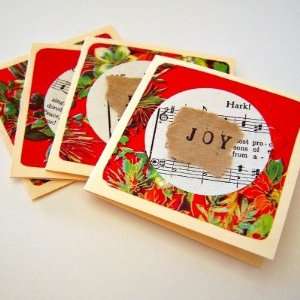  4 Upcycled Mini Christmas cards with envelopes Health 