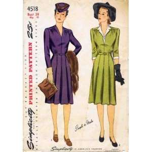   Sewing Pattern Misses Dress V Neckline Bust 38: Arts, Crafts & Sewing