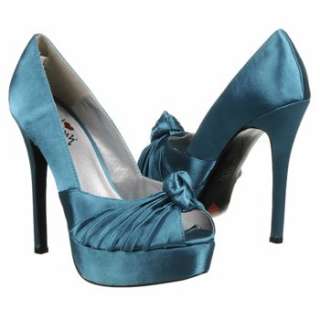 Womens Luichiny Sure Thing Teal Satin Shoes 