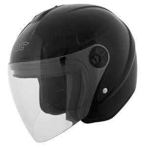  KBC OFS Solid Open Face Helmet Large  Black Automotive