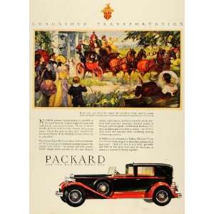  1930 Ad Packard Motor Cars Eight De Luxe Chassis Horses 