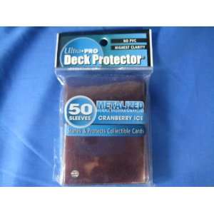    Ultra Pro Metalized Deck Protector Cranberry Ice Toys & Games