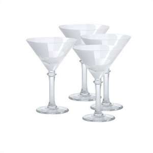  Frost Block Set of 4 Martini Glasses
