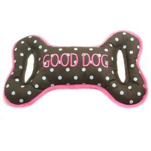   Happy Puppy Plush Dog Toy   Good Boy Bone Squeaker Toy: Pet Supplies
