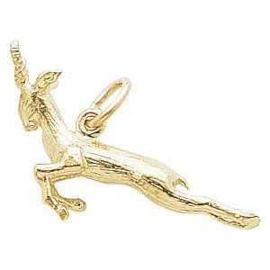  Rembrandt Charms Antelope Charm, Gold Plated Silver 