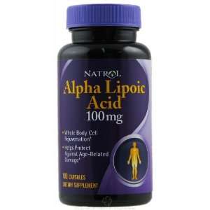  Natrol Brain, Vitality & Anti Aging Alpha Lipoic Acid 100 