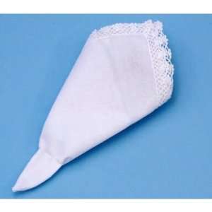   White Beverly Clark Wedding Handkerchief Keepsake