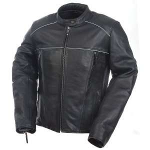  Mossi Womens Premium Leather Jacket Size 24 Black 
