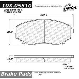  Centric Parts 102.05510 C Tek Standard Metallic Brake Pad 