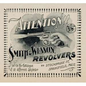 1897 Ad Smith Wesson Revolvers Guns Firearms ORIGINAL   Original Print 