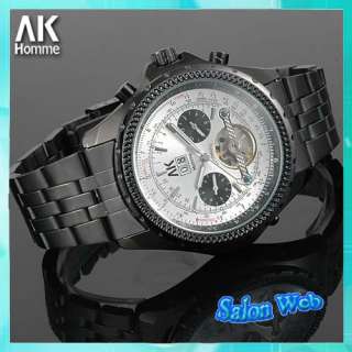   Dial AK Homme Mens Pilot Day Date Automatic Mechanical Watch  