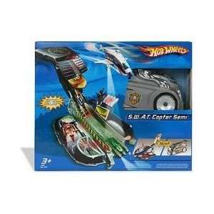  Hot Wheels S.W.A.T. Copter Semi Playset Toys & Games