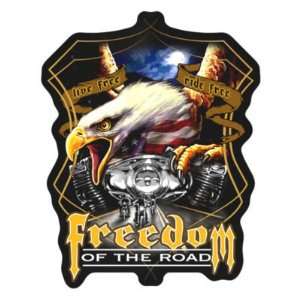  FREEDOM OF THE ROAD LARGE BACK Biker Vest Patch 