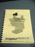 Bridgeport Variable Speed Drive Operator’s Manual  