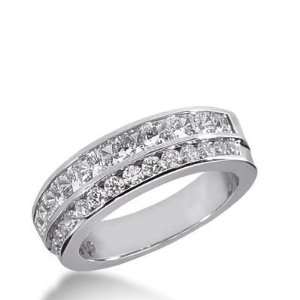 Diamond Wedding Ring 11 Princess Cut 0.10 ct 12 Round Stone 0.03 ct 