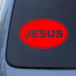  JESUS EURO OVAL   God Christian   Vinyl Car Decal Sticker 