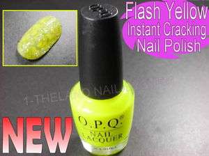 New  Flash Yellow Instant Cracking Polish  Nail Art  