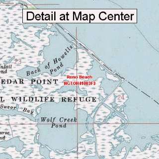  USGS Topographic Quadrangle Map   Reno Beach, Ohio (Folded 