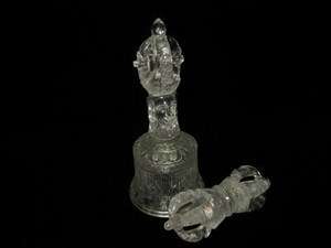 Rare Nepal Tibet Himalayan Crystal Bell & Dorje  