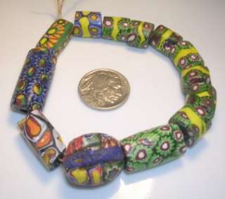 ANTIQUE VENETIAN MILLEFIORI TRADE BEADS   trade beads  