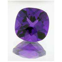 Lab Created Amethyst 12mm Cushion Cut Square. Approximately 6.35ct