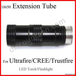   3800 lumens LED torch/Flashlight 18650 Battery Extension Tube  