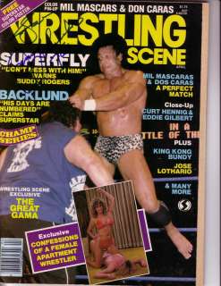 WRESTLING SCENE MAG SIGNED BY SUPERFLY JIMMY SNUKA AUTO  