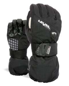 LEVEL HALF PIPE Snowboard Gloves w/ BIOMEX WRIST GUARD   BLACK   2012 