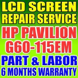 HP Compaq G60 115em lcd screen monitor repair service  