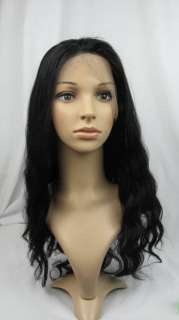 indian remy human hair 16 1# body wave full lace wig  