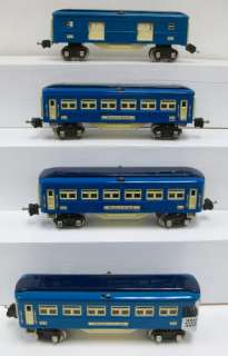 MTH 10 1064 Blue Comet 4 Car Passenger Set EX  