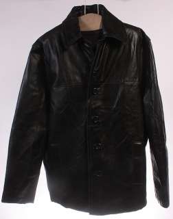 MENS AIRBORNE SOFT LEATHER CLUB/HIPSTER JACKET sz L  