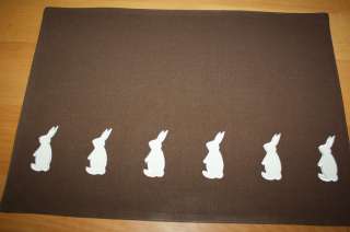Platzmatte Bunny   Tischset Hasen   braun   2 teilig   Ostern  