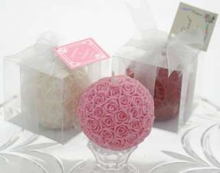Rose Flower Ball Candle Wedding Birthday Party Favors Gifts   10PCS 0C