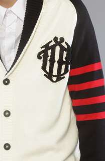Under Two Flags The Varsity Cardigan in Off White  Karmaloop 