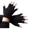 Strick Handschuhe ohne Finger schwarz S XL  Sport 