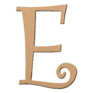 Design Craft MIllworks 8 In. MDF Curly Letter (E) 47220 at The Home 