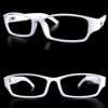 Modebrille ohne Stärke klar Nerd Wayfarer Leder   Optik schwarz 