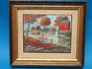 COPPER ENAMEL PAINTING BY JOHN SHAW A BLEND OF AUTUMN * FRAMED 