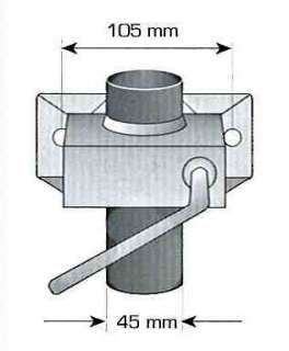 Klemmschellen für rundes Zugrohr, aus verzinken Metall, 70 mm 