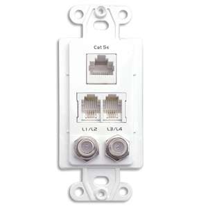 Channel Plus WP W PDC Linear Data Telephone Coax TAP Wall Plate 