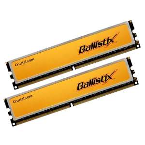 Crucial Ballistix 4096MB PC6400 DDR2 800MHz (2 x 2048MB) at 