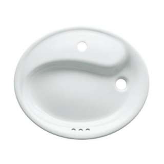 KOHLER Yin Yang Drop in Vitreous China Bathroom Sink in White K 2354 1 