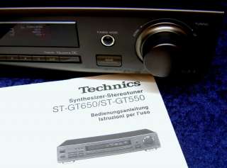   Tuner TECHNICS ST GT550 RDS AM/FM Stereo Class AA ST GT 550 EGK  