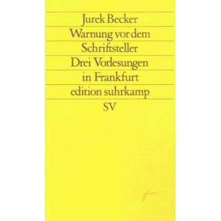   in Frankfurt (edition suhrkamp)  Jurek Becker Bücher