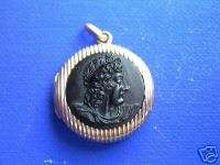 seltenes Biedermeier Medallion Onyx Kamee Cameo um 1870  