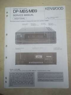   Service Manual~DP MB5/MB9 CD Compact Disc Player~Original~Repair