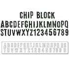 Sizzix Decorative Strip Die   656917 Chip Block Alphabet by Tim Holtz