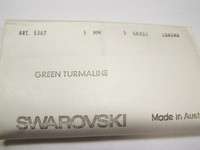 12 VTG SWAROVSKI 5307 CRYSTAL GREEN TURMALINE 5MM BEADS  